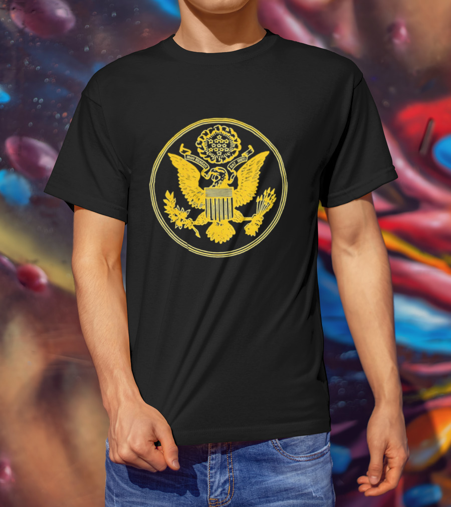 Eagle Iron Reagan Eat Sht Presidential Seal Oval T-Shirt