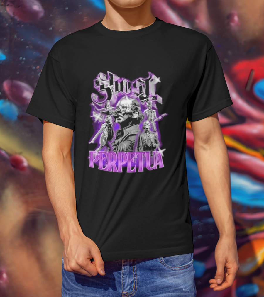 Ghost Perpetua 2026 Band Members Purple Goth Aesthetic T-Shirt