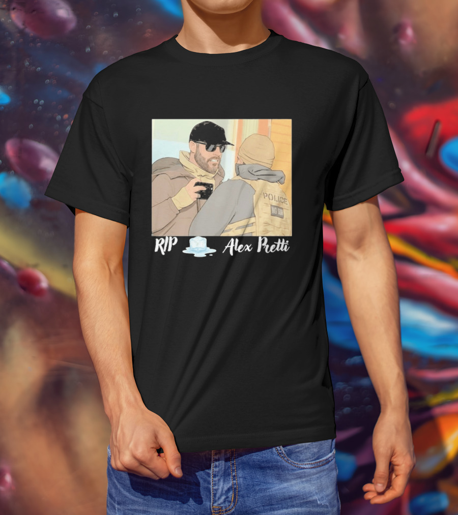 RIP Alex Pretti Melting Ice Justice For Alex Pretti Abolish ICE T-Shirt