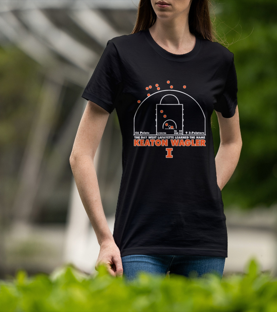 Illinois Fighting Illini Keaton Wagler West Lafayette Basketball Moment T-Shirt