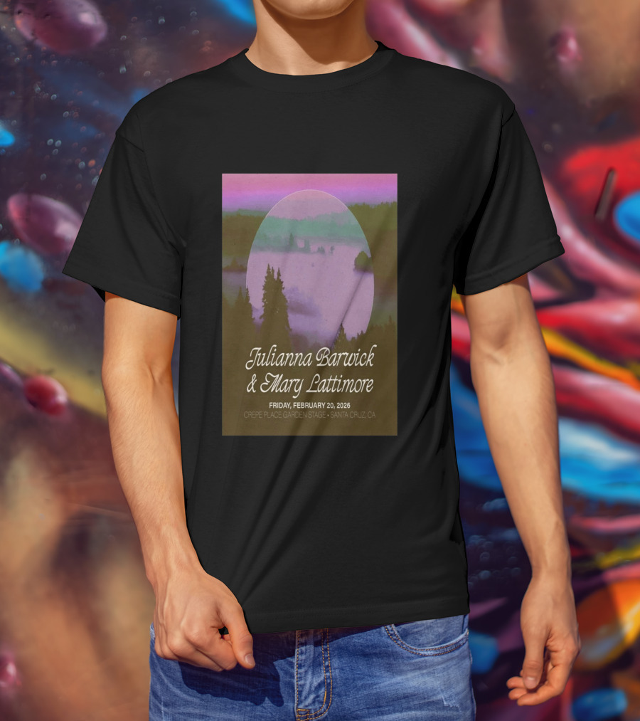 Julianna Barwick Mary Lattimore February 20 2026 Crepe Place Garden Stage Santa Cruz CA T-Shirt