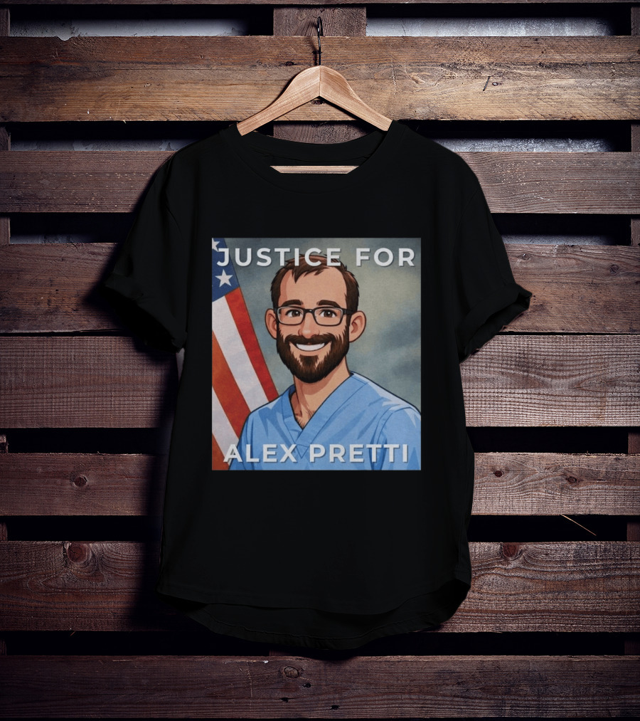 Justice For Alex Pretti Human Rights Protest Flag T-Shirt