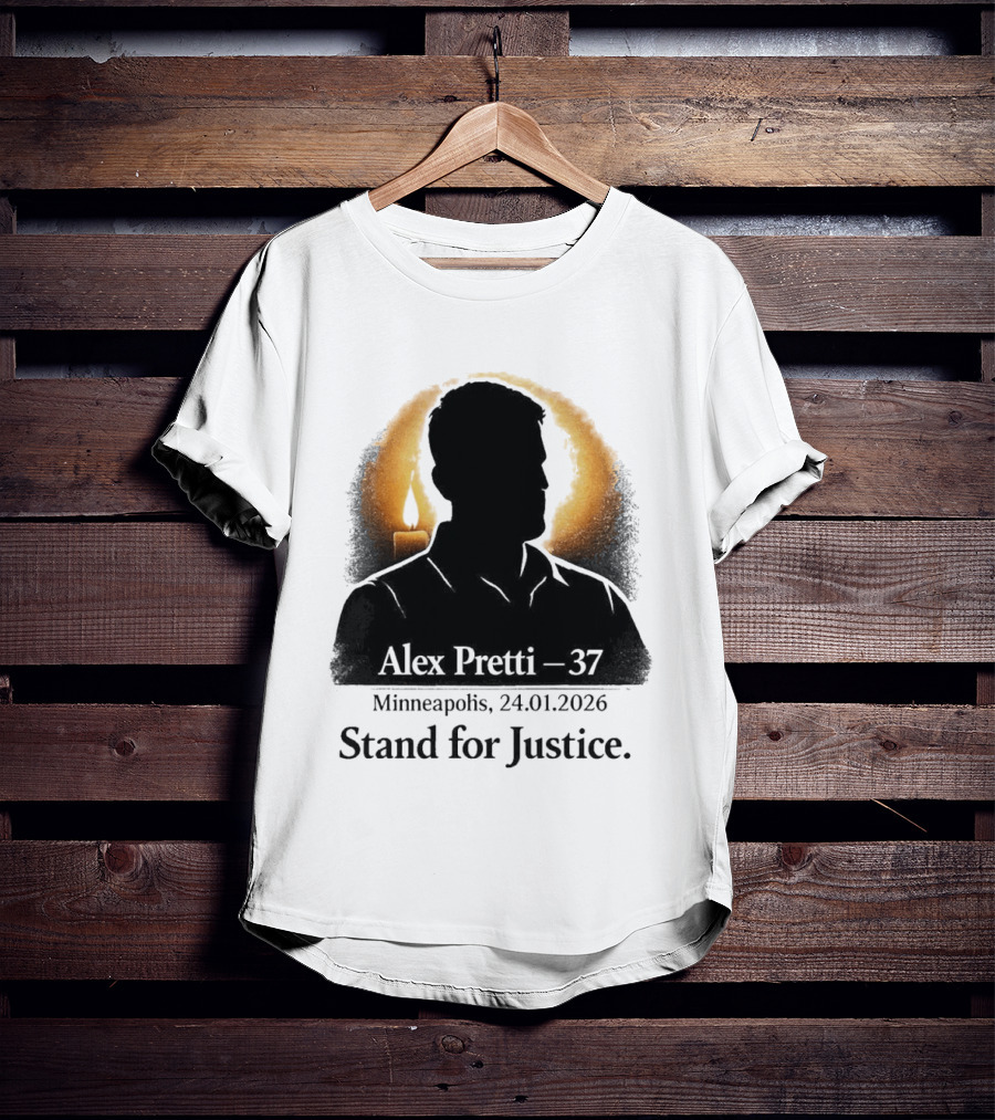 Alex Pretti 37 Minneapolis 24.01.2026 Stand For Justice Candle T-Shirt