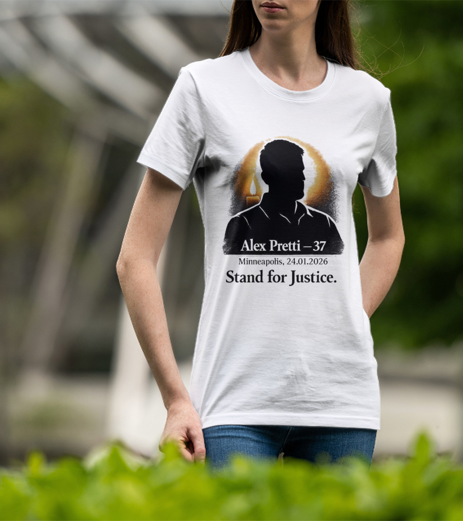 Alex Pretti 37 Minneapolis 24.01.2026 Stand For Justice Candle T-Shirt