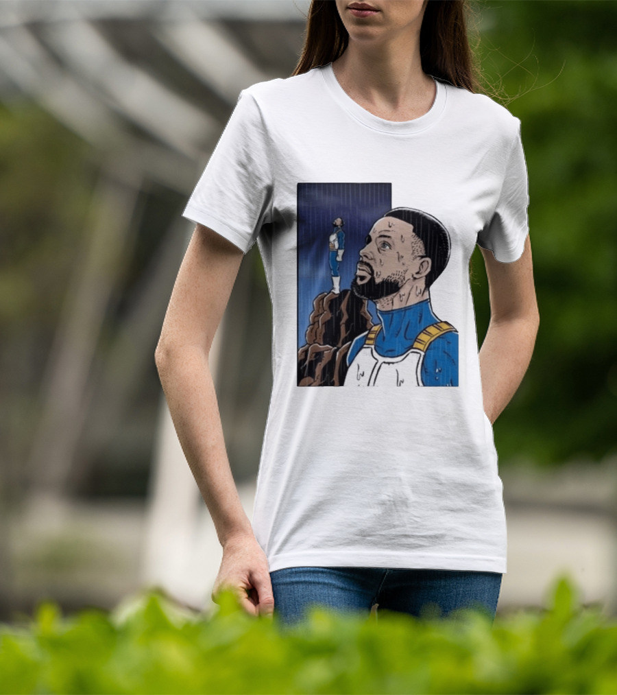 Dragon Ball Z Stephen Curry Vegeta Rainy Day Crossover T-Shirt