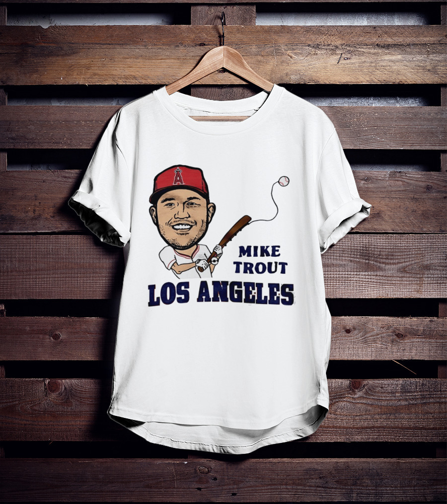 Mike Trout Los Angeles Angels Baseball Caricature T-Shirt