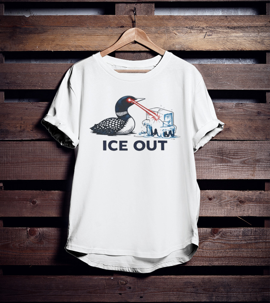Minnesota Loon Laser ICE OUT Protest T-Shirt