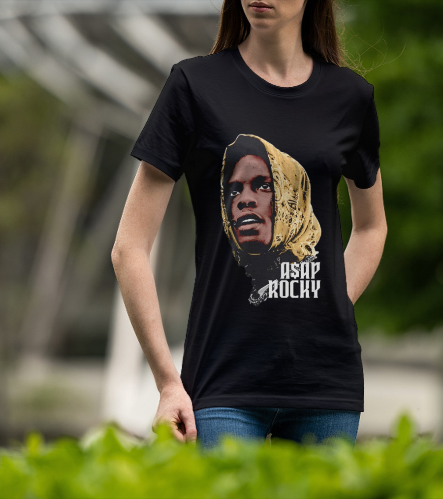 ASAP Rocky Headscarf Style Bandana Fashion Trend T-Shirt