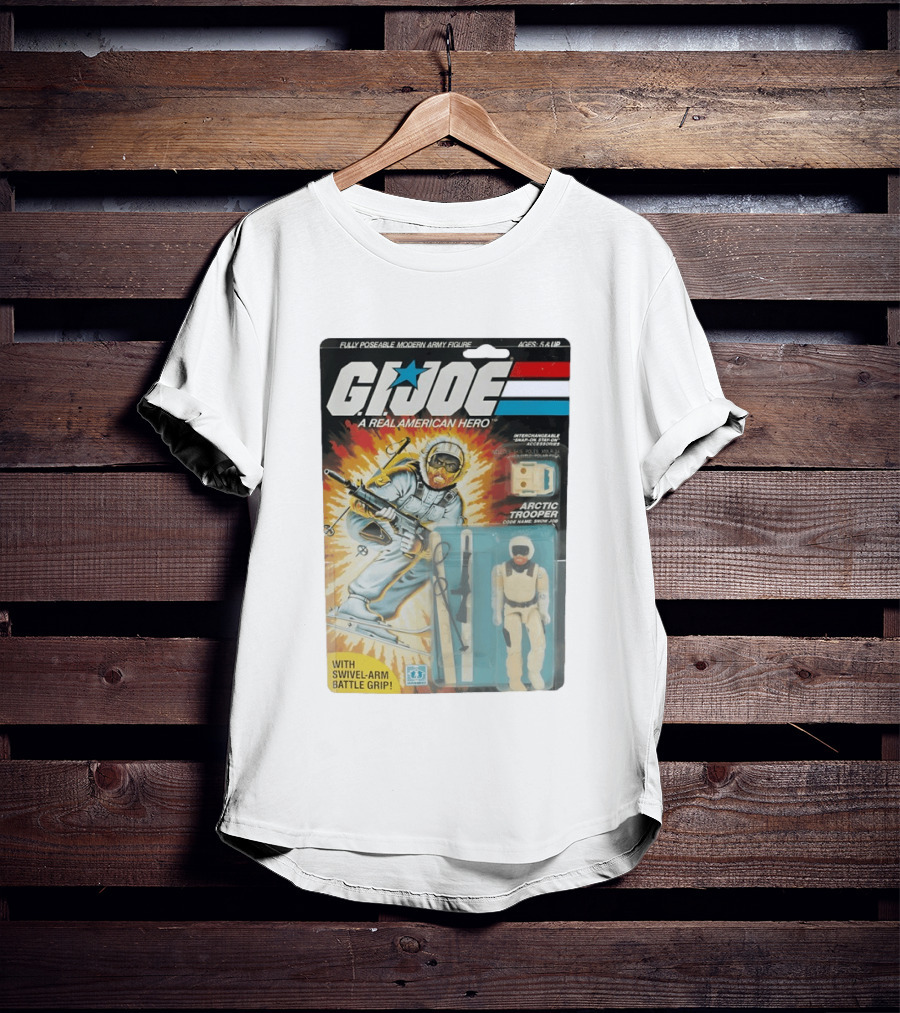 GIJoe A Real American Hero Arctic Trooper Snow Job Action Figure Vintage Packaging T-Shirt