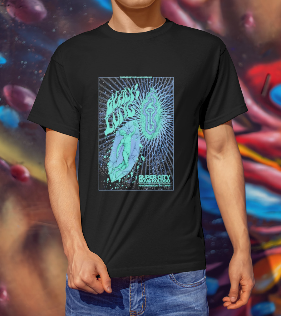 Black Lung Forever Beyond Album Release Super City Novokoloso Mar 6 2026 Widget Person Keyhole Vision Cosmos T-Shirt