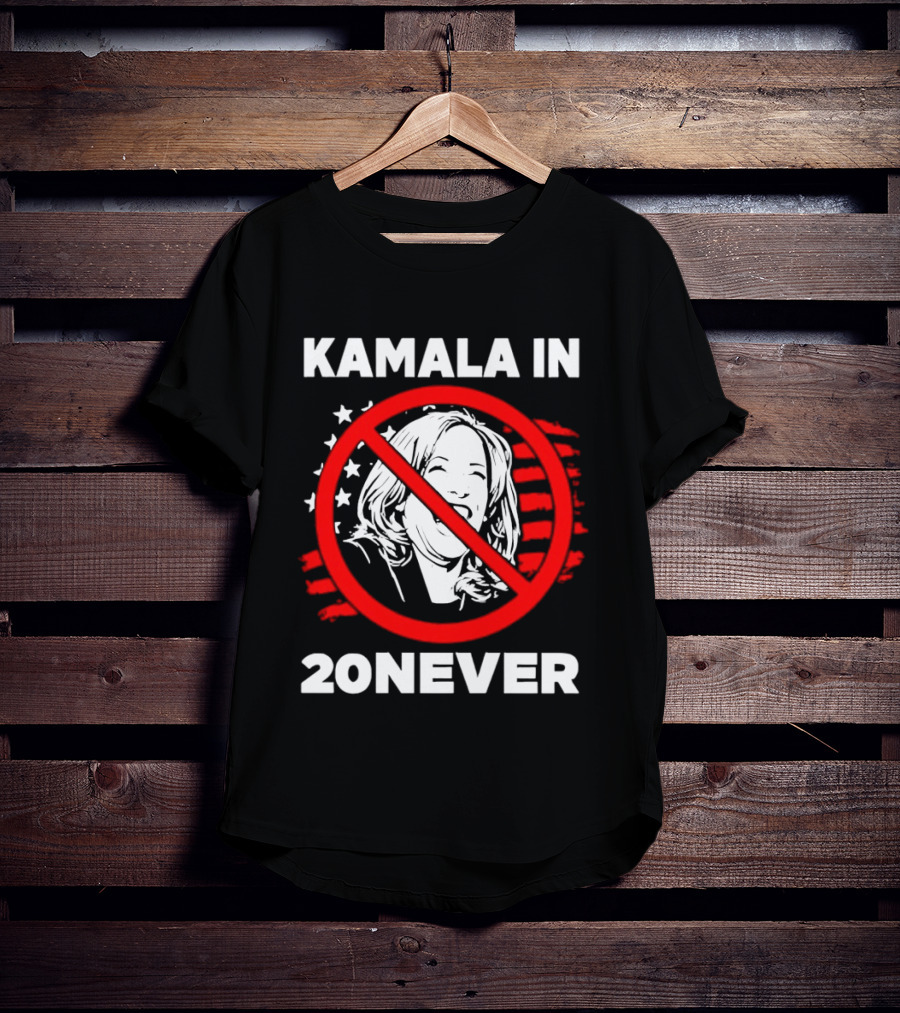 Kamala In 20never Political Statement With Prohibition Sign And Stars T-Shirt