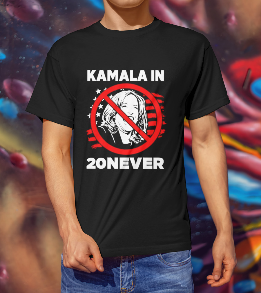 Kamala In 20never Political Statement With Prohibition Sign And Stars T-Shirt