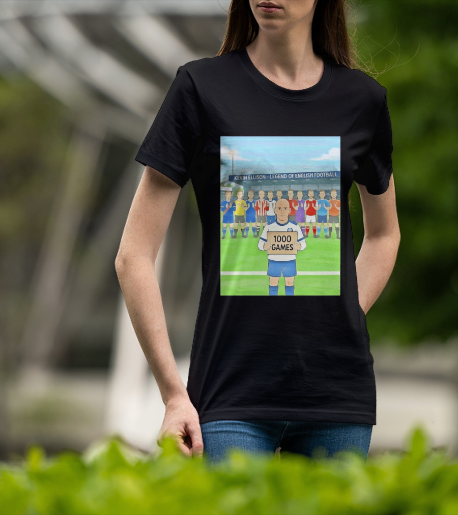 Kevin Ellison Legend Of English Football 1000 Games Celebration T-Shirt