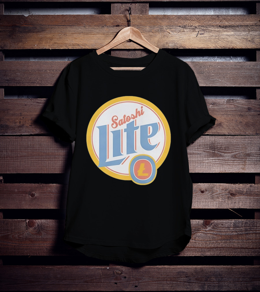 Satoshi Lite Cryptocurrency Logo Style With Litecoin T-Shirt