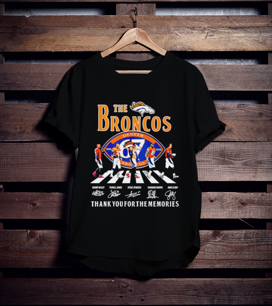The Broncos Denver 87 Players Thank You For The Memories T-Shirt