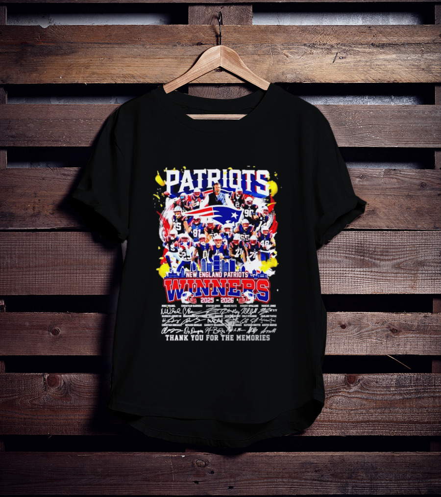Patriots New England Patriots Winners 2025 2026 Thank You For The Memories T-Shirt