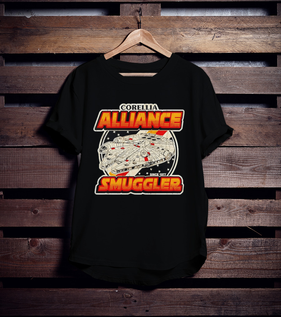 Corellia Alliance S Gler Since 1977 Star Wars Millennium Falcon T-Shirt