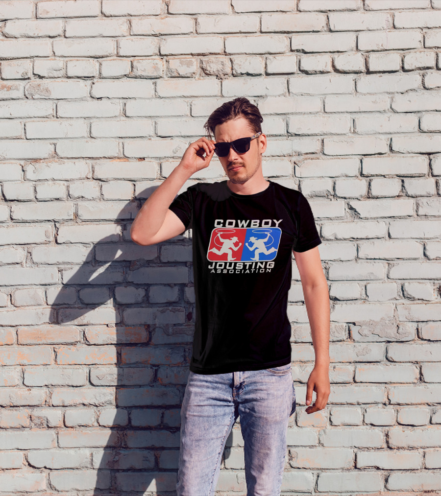 Cowboy Jousting Association Lasso Duel Red Blue Classic Competition T-Shirt