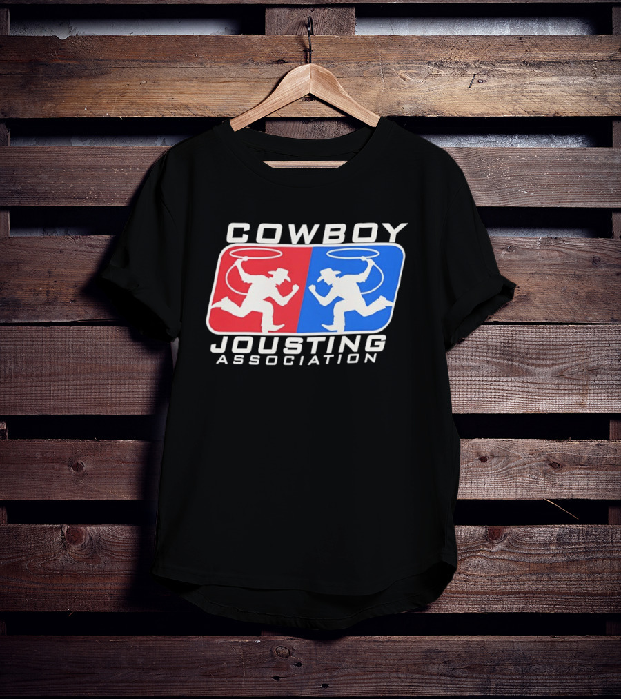 Cowboy Jousting Association Lasso Duel Red Blue Classic Competition T-Shirt
