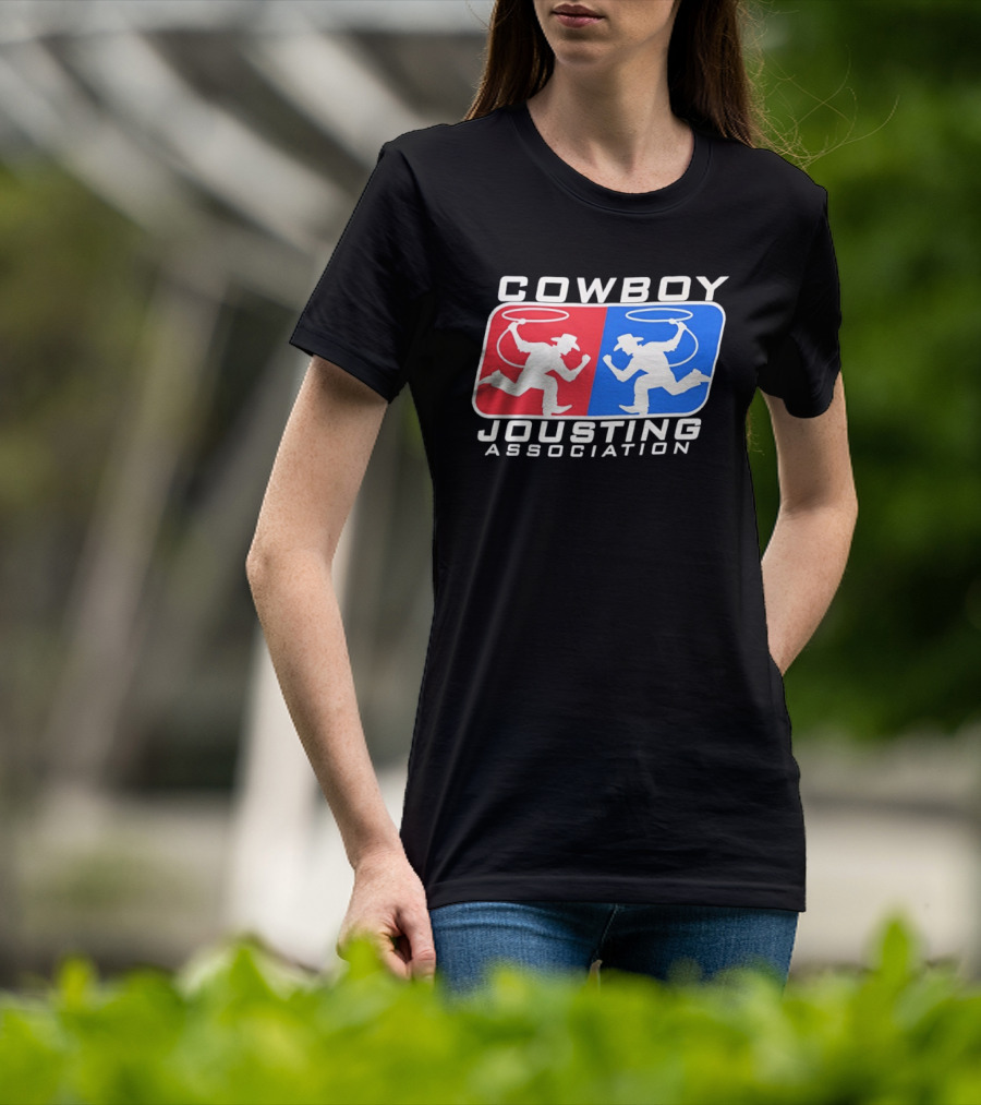 Cowboy Jousting Association Lasso Duel Red Blue Classic Competition T-Shirt