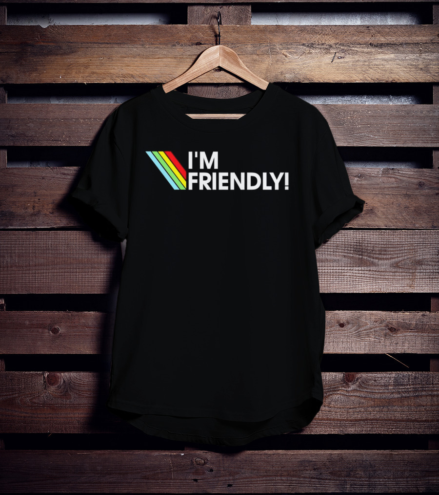 I'm Friendly ARC Raiders Rainbow Stripes T-Shirt