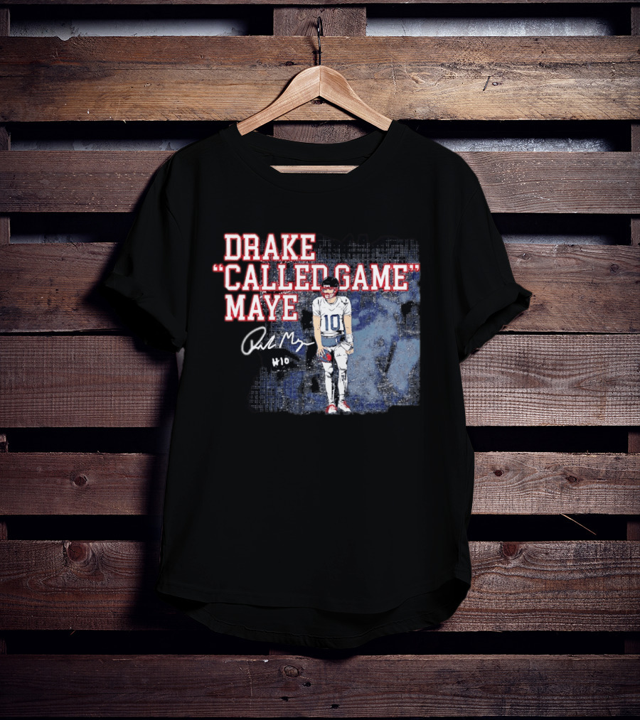 Drake "Called Game" Maye #10 New England Patriots Football T-Shirt