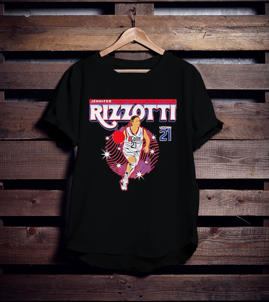 Jennifer Rizzotti UConn 21 Huskies Basketball Legends Player T-Shirt
