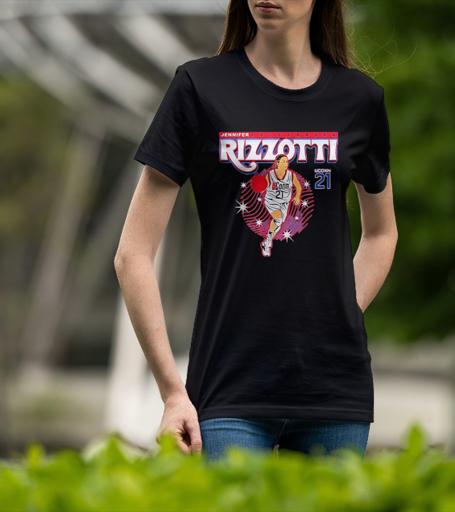 Jennifer Rizzotti UConn 21 Huskies Basketball Legends Player T-Shirt