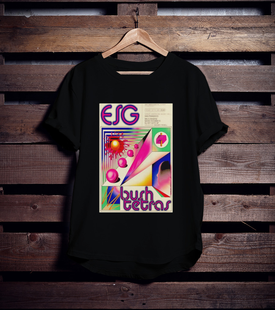 ESG Bush Tetras Live San Francisco January 30 2026 Concert Great American Music Hall T-Shirt