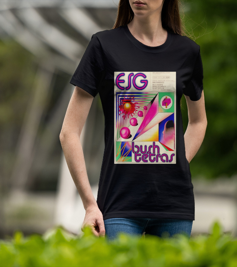 ESG Bush Tetras Live San Francisco January 30 2026 Concert Great American Music Hall T-Shirt
