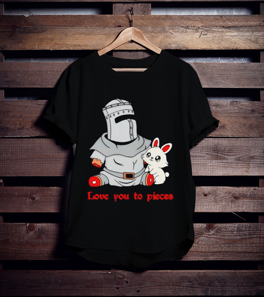 Knight With Amputated Limbs And Bunny Love You To Pieces T-Shirt