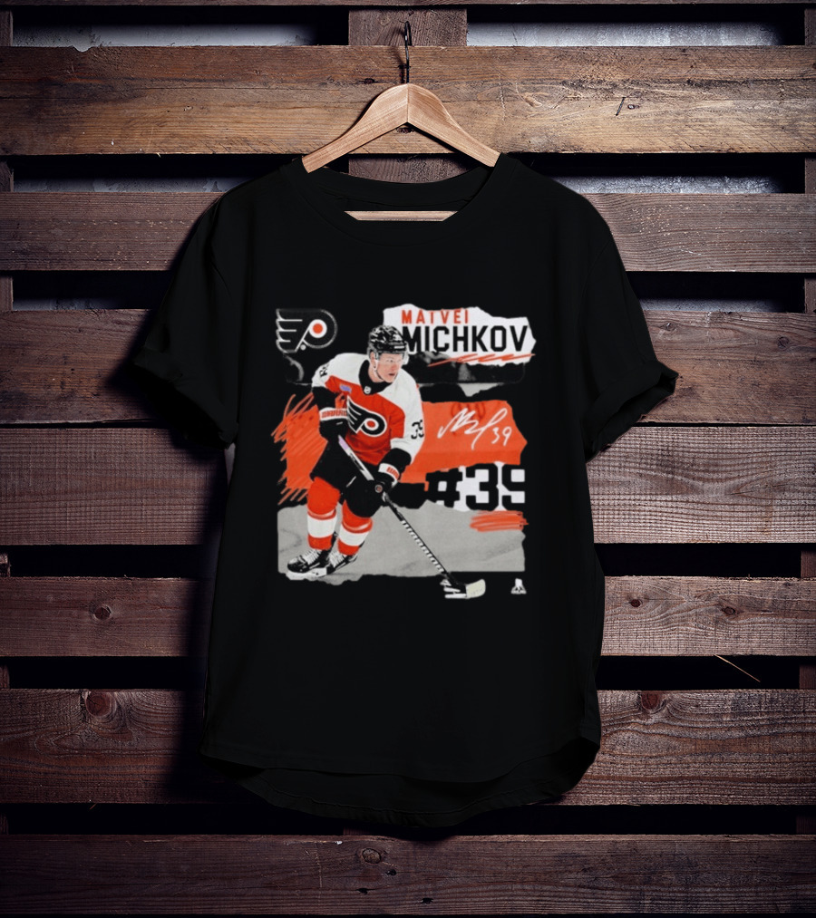 Philadelphia Flyers Matvei Michkov 39 Fresh Ice Hockey Skating T-Shirt