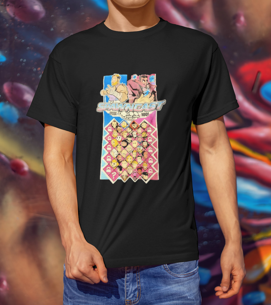 Spawncast Episode 100 Many Games Characters Edition T-Shirt