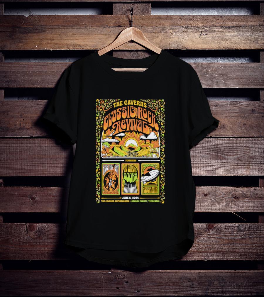 Classic Rock Revival June 6 2026 The Caverns Grundy County TN T-Shirt