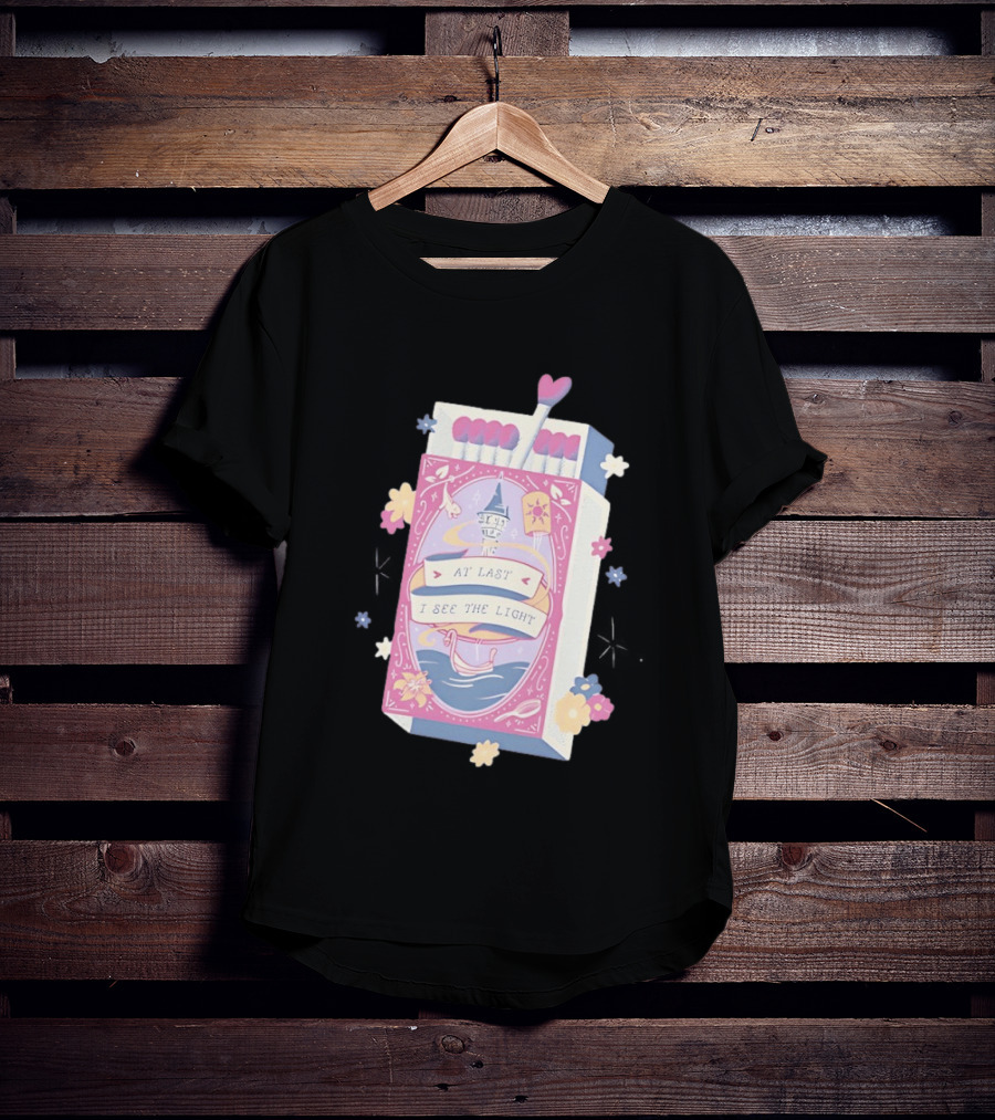At Last I See The Light Floating Lantern Matchbox Flowers T-Shirt