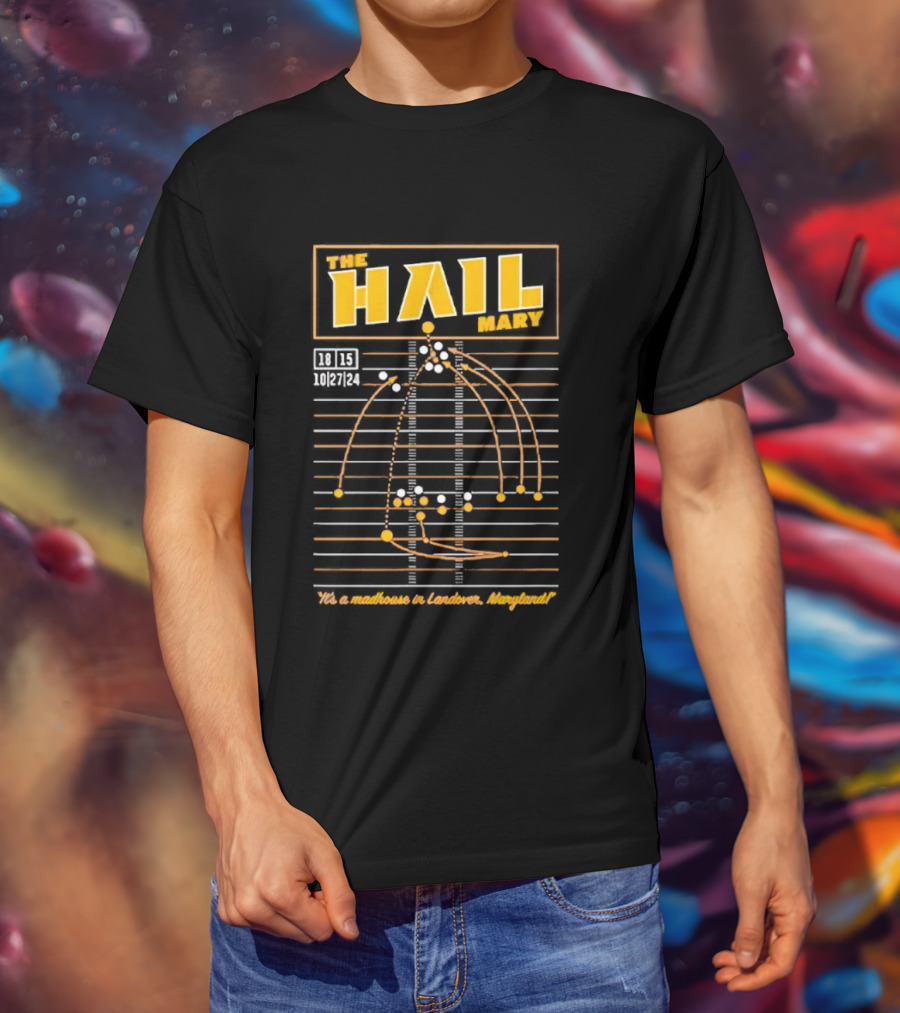 The HAIL Mary Washington Commanders Football Play Evolution T-Shirt