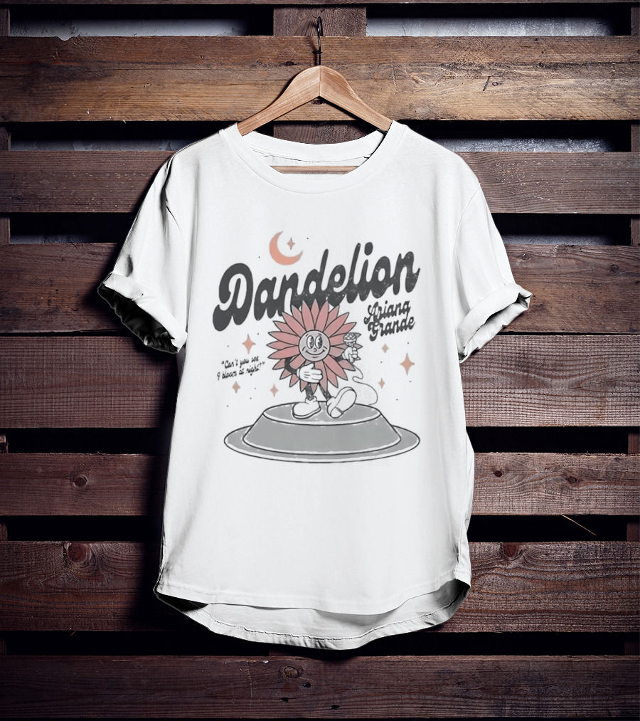 Ariana Grande Dandelion Bloom At Night Moonlit Flower T-Shirt