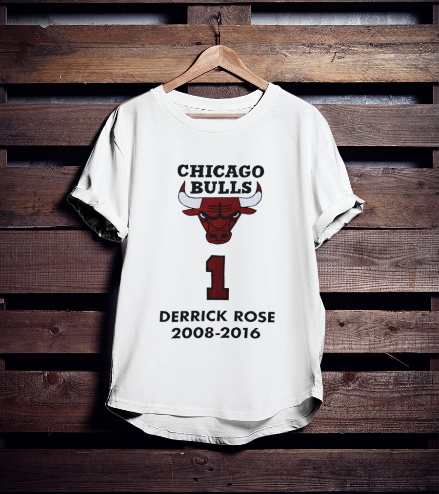 Chicago Bulls Derrick Rose Number 1 2008 2016 T-Shirt