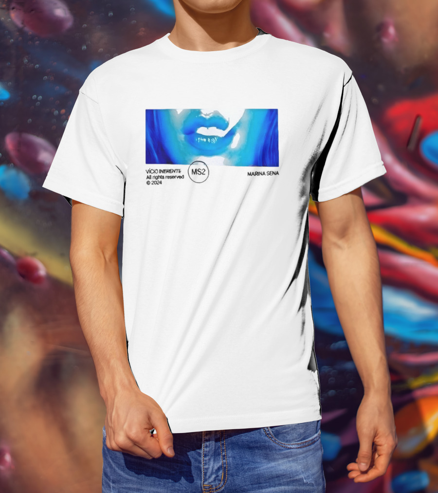 Marina Sena Vicio Inerente Ms2 Blue Lips T-Shirt