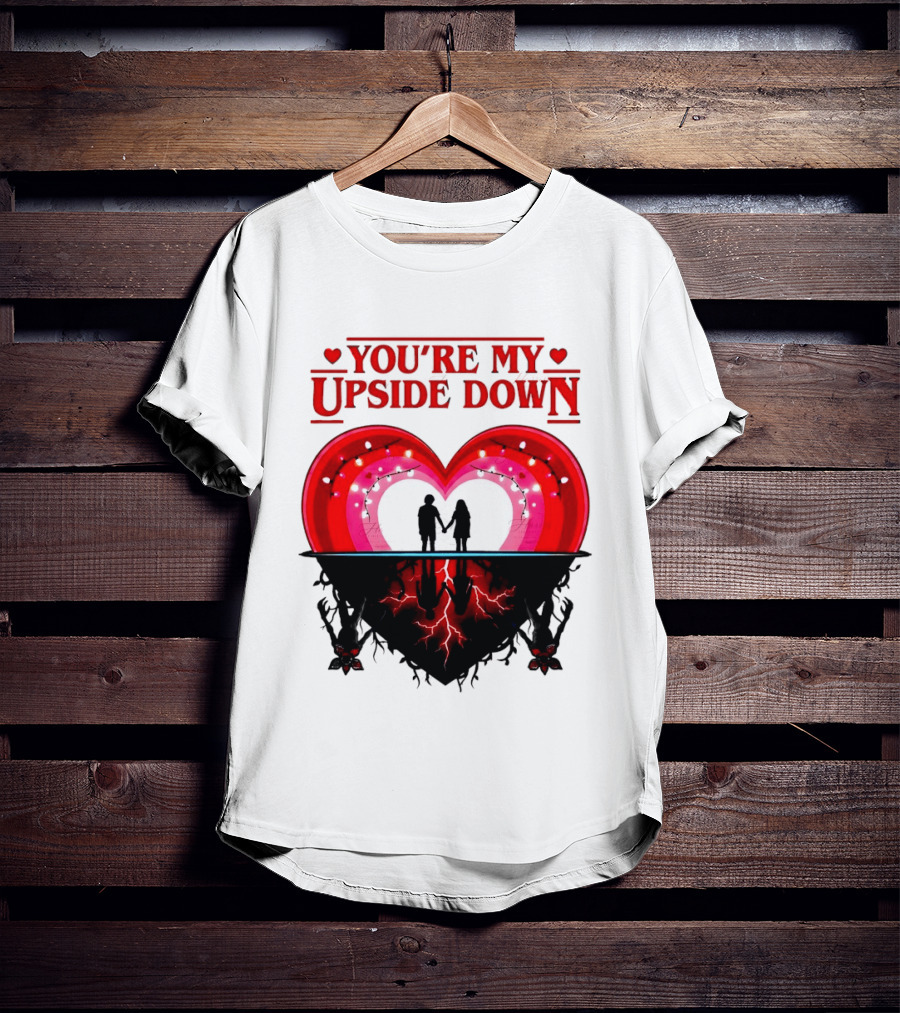 You're My Upside Down Heart Silhouette Couples Romance T-Shirt