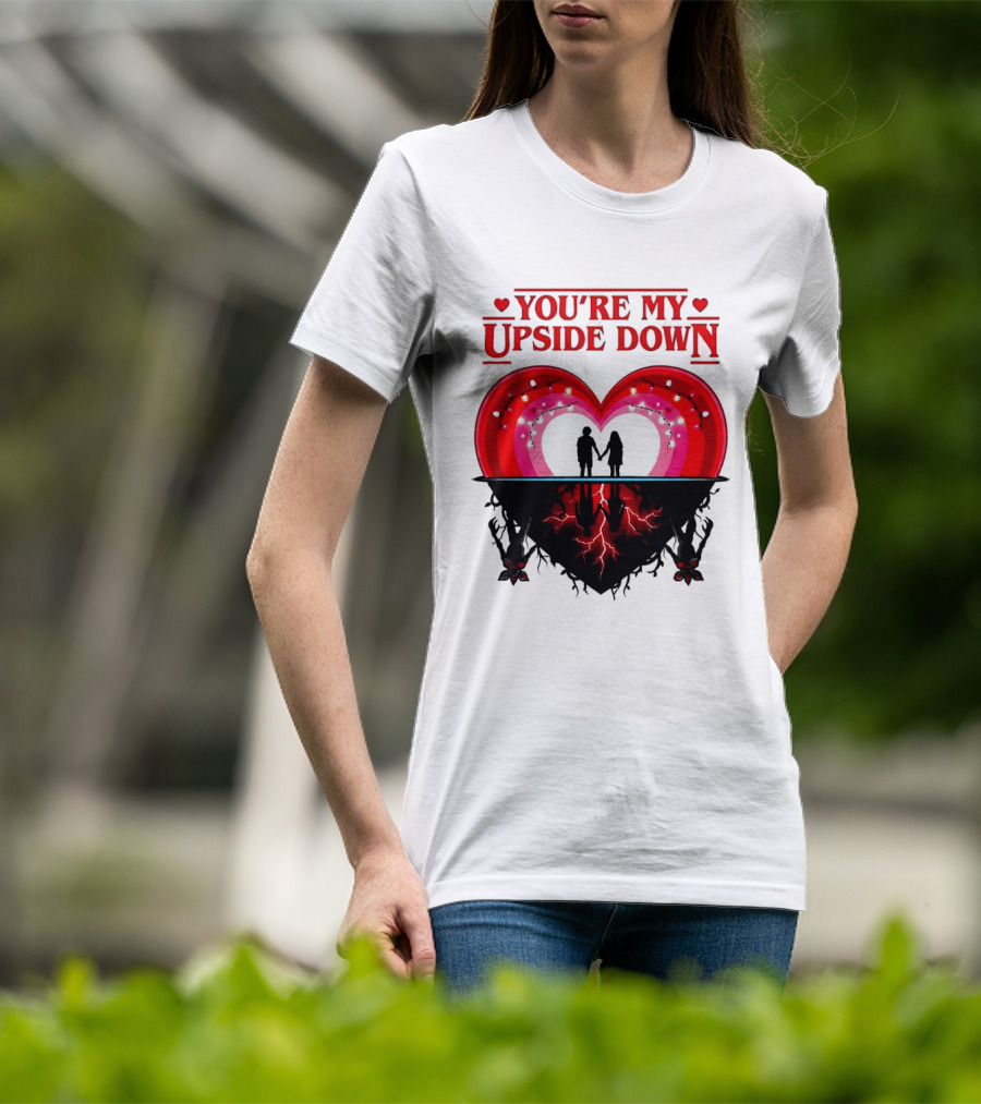 You're My Upside Down Heart Silhouette Couples Romance T-Shirt