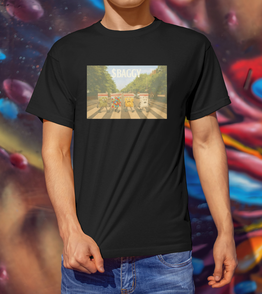 Baggy Weed Candy Snack Heroin Walking Abbey Road T-Shirt