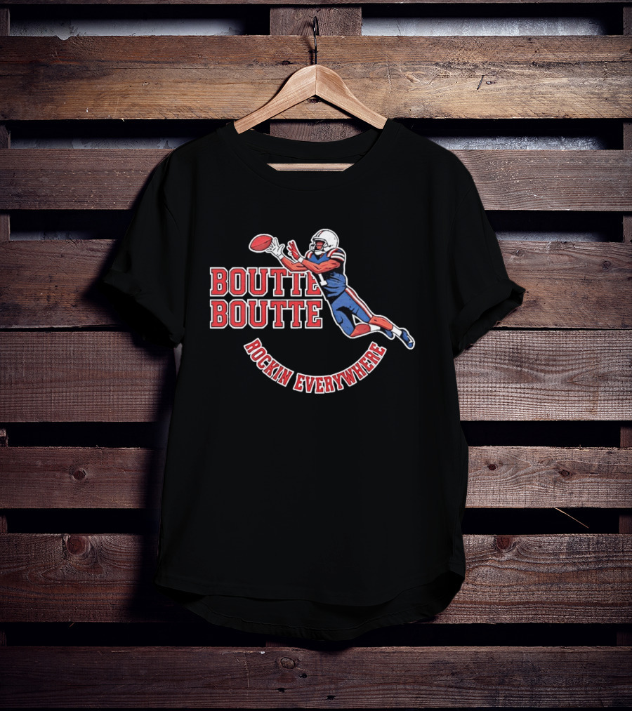 Boutte Boutte Rockin Everywhere Kayshon Boutte New England Patriots Football T-Shirt