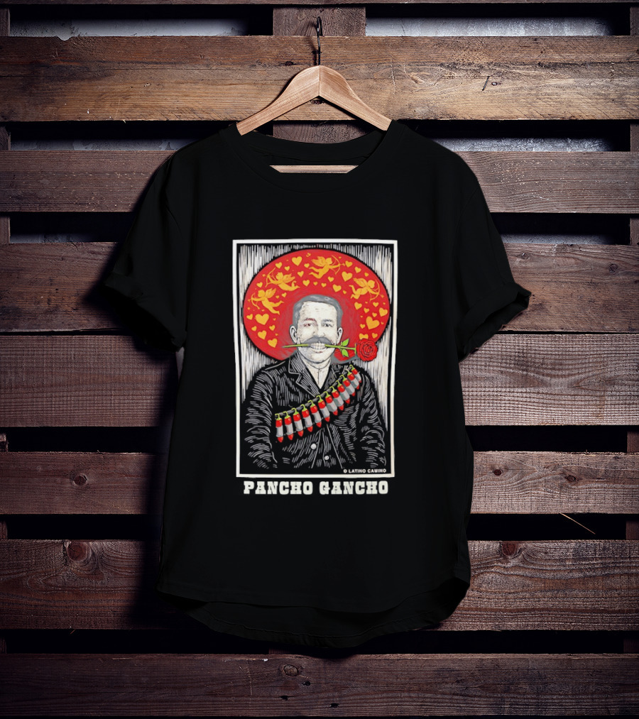 Emiliano Zapata Rose Image Latino Comics Pancho Gancho T-Shirt