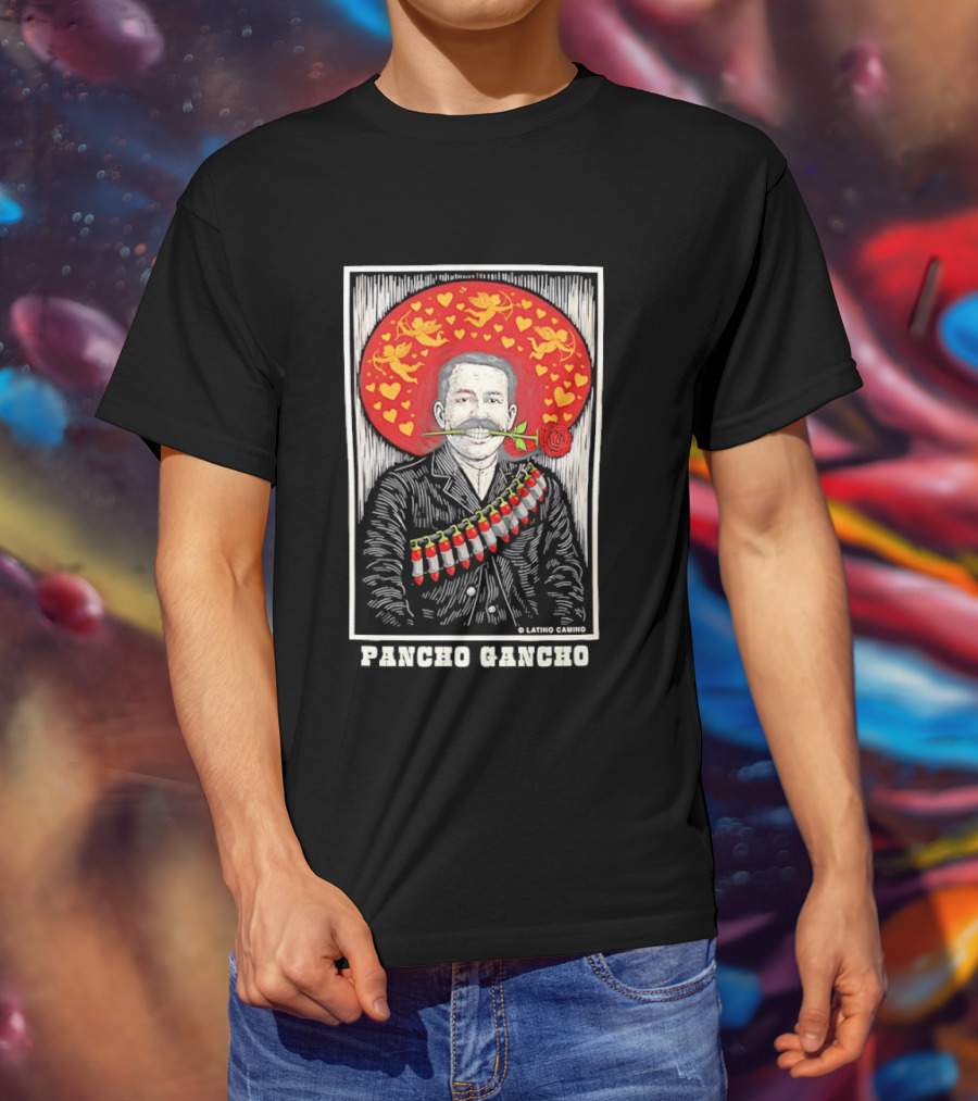 Emiliano Zapata Rose Image Latino Comics Pancho Gancho T-Shirt