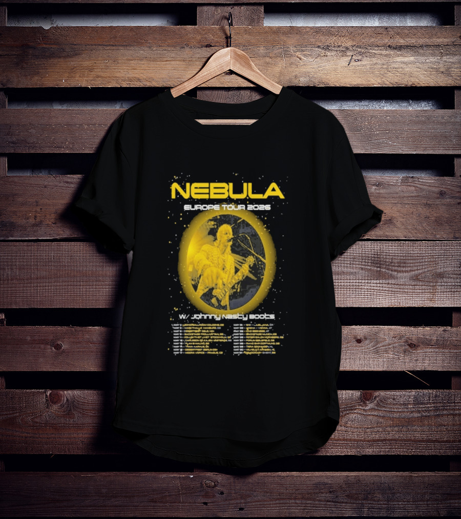Nebula Europe Tour 2026 Concert Dates And Locations T-Shirt