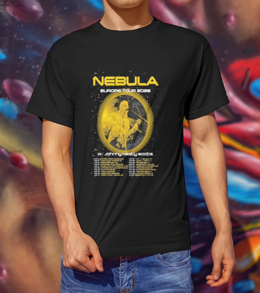 Nebula Europe Tour 2026 Concert Dates And Locations T-Shirt