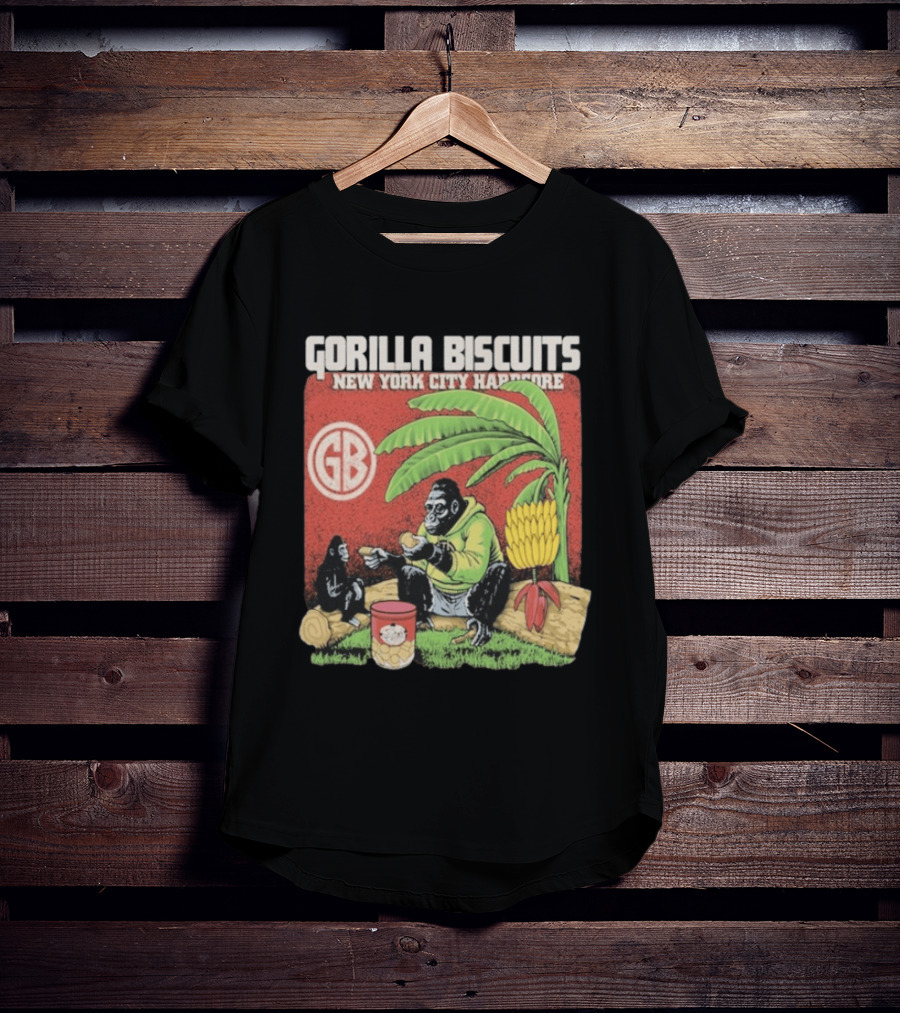 Gorilla Biscuits New York City Hardcore GB Logo Banana Tree Scene T-Shirt