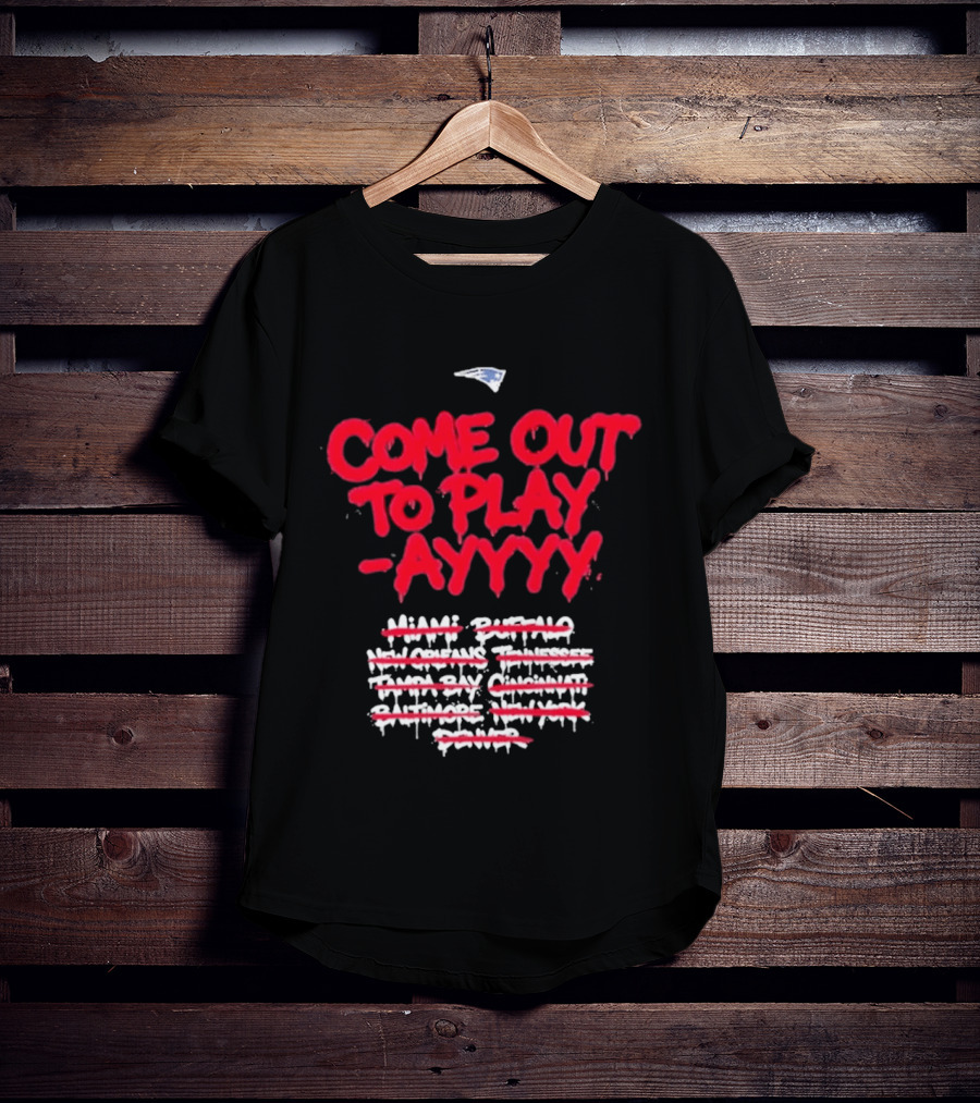 New England Patriots Come Out To Play Ayyy SB LX T-Shirt