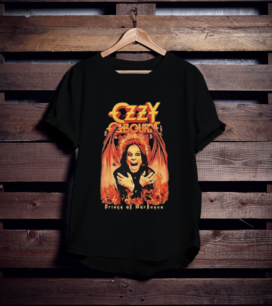 Ozzy Osbourne Flames Prince Of Darkness Fiery Wings T-Shirt